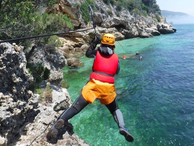 Coasteering at Portinho da Arrábida, Portugal
